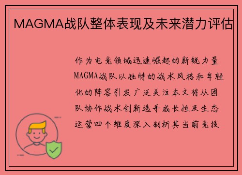 MAGMA战队整体表现及未来潜力评估