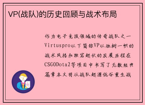 VP(战队)的历史回顾与战术布局